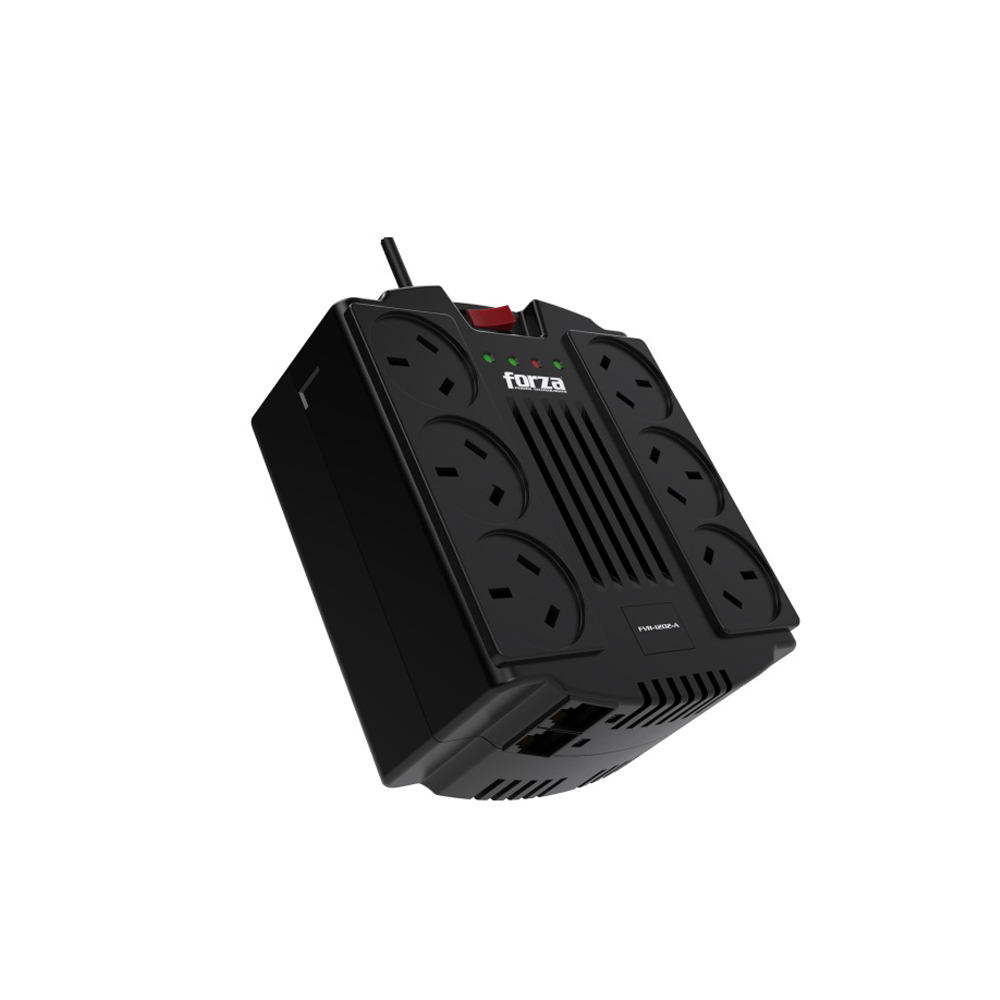 FVR-1202 A FORZA                                                        | REGULADOR DE VOLTAJE FORZA FVR-1202 A 1200VA/600W 6 IRAM                                                                                                                                                                                                  